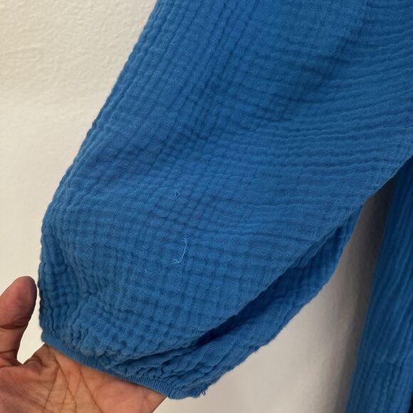 Nation LTD Carter Gauze Mini Dress In Lapis In Multi Sz S Casual Resortwear Boho - Picture 7 of 10